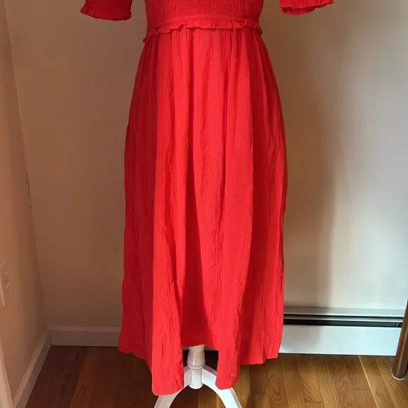 Free People Sunshine Season Midi Dress Red - Picture 7 of 16